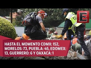 Suman 290 personas fallecidas por el sismo