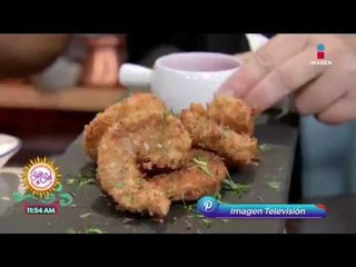 Télécharger la video: Cocina de solteros: Camarones al coco con salsa | Sale el Sol