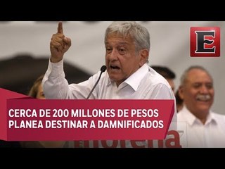 Morena destinará 50% de su gasto de campaña para afectados por sismos: López Obrador
