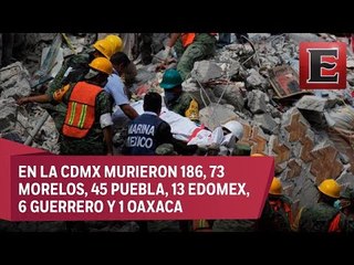 Se incrementa a 324 el número de muertos por sismo de 7.1