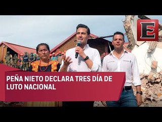 Declara Peña Nieto luto nacional por fallecidos en el sismo