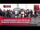 Vecinos de Ecatepec afectados por lluvias bloquean vialidades
