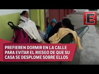 Oaxaqueños pernoctan fuera de sus hogares por el temor a réplicas