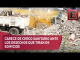 Depositan cascajo de edificios colapsados por sismo en Alberca Olímpica