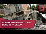 A 12 horas del sismos que sacudió Morelos se han reportado 55 muertos