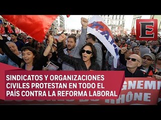 Enfrentamientos en contra de la reforma laboral en Francia