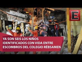 Identifican a 5 niños más con vida en Rébsamen