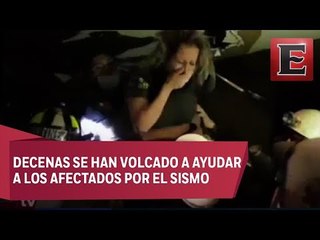 Ayuda y labores de rescate después del sismo de magnitud 7.1