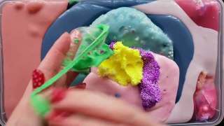 Mixing Old Slime with Clay - Slime Smoothie