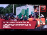 Diconsa reparte despensas en Chiapas y Oaxaca afectados por sismo