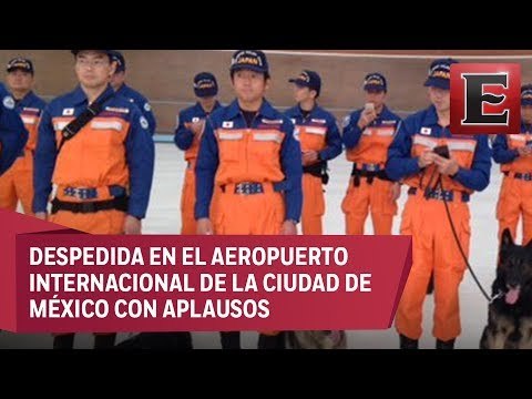México despide a rescatistas japoneses al concluir sus labores de rescate