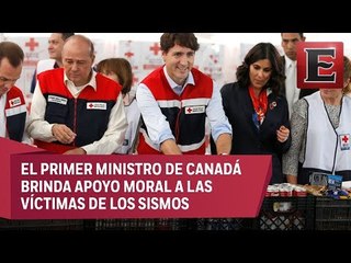 Trudeau arma despensas para damnificados en la Cruz Roja Polanco