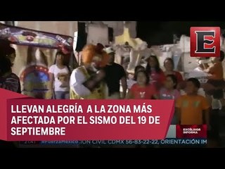 Payasos voluntarios llevan alegría a Jojutla