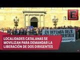 Catalanes protestan contra detención de líderes secesionistas