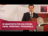 Independencia de Cataluña no será reconocida por México, reitera Peña Nieto