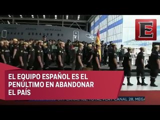 Despiden a rescatistas de España con honores