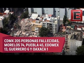 Suman 344 muertos por el sismo del pasado 19 de septiembre