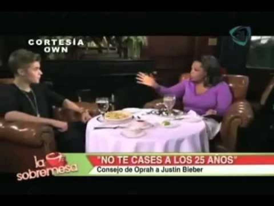 La Sobremesa. Oprah Winfrey aconseja a Justin Bieber no casarse a los 25