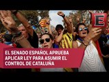 Cataluña declara su independencia; España aplica el artículo 155
