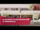 Se registran 74 ciudadanos por la Presidencia de la República