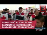 Justin Trudeau visita Centro de Acopio de la Cruz Roja Mexicana