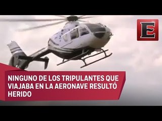 Comando armado ataca a tiros helicóptero de la policía de SLP