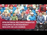 Peña Nieto encabeza homenaje a los rescatistas mexicanos de los sismos