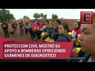 Bomberas crean conciencia sobre el combate del cáncer de mama