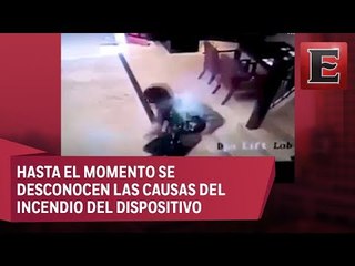 Video: Celular le explota en la camisa a un hombre
