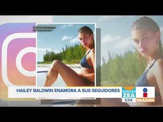 Скачать видео: Hailey Baldwin enamora a sus seguidores en Instagram | Noticias con Paco Zea