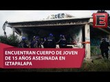 Hallan asesinada a niña de 15 años en parque de Cuitláhuac