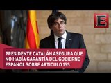 Puigdemont descarta elecciones en Cataluña para independencia