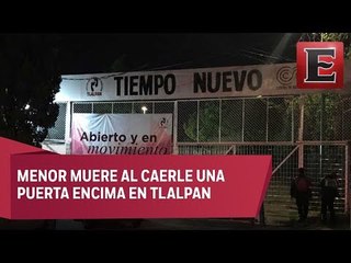 Menor de 12 años pierde la vida tras ser aplastada por una puerta