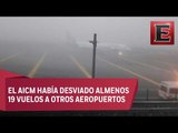 Suspenden aterrizajes en el aeropuerto capitalino por densa niebla
