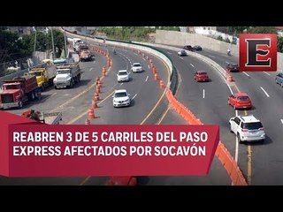 Reabren circulación en tres carriles del Paso Express Cuernavaca
