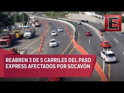 Reabren circulación en tres carriles del Paso Express Cuernavaca