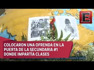 Rinden homenaje a profesor asesinado en Morelos