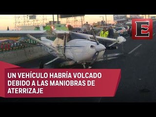 Avioneta aterriza de emergencia sobre Boulevard Toluca