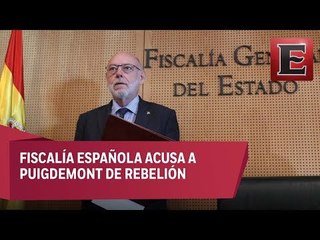 Fiscalía española denuncia a gobierno catalán de rebelión y malversación