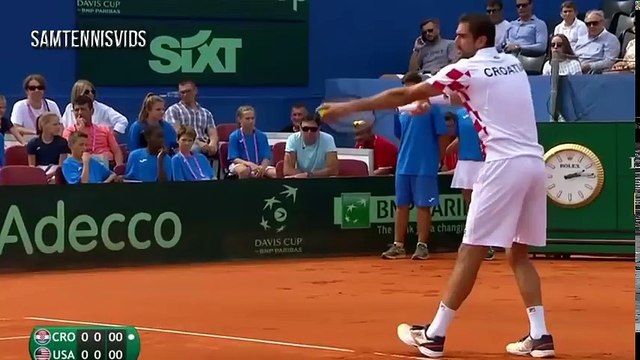 Marin Cilic (CRO) Vs Frances Tiafoe (USA) - Davis Cup 2018 SF (Highlights HD)