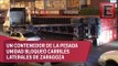 Accidente de tráiler afecta circulación en calzada Zaragoza