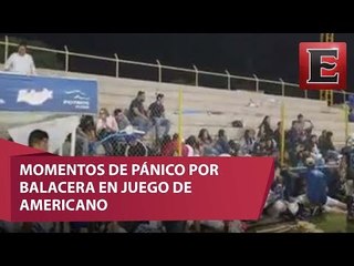 Imágenes de la balacera en partido de americano en Sonora