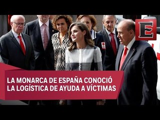 La reina Letizia acude a la Cruz Roja en su visita a México