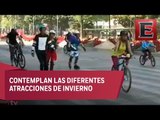 Ciclistas capitalinos gozan paseo dominical previo a Nochebuena