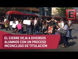 Estudiantes de la Universidad PART bloquean Insurgentes por cierre del plantel