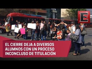 Estudiantes de la Universidad PART bloquean Insurgentes por cierre del plantel