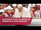 El Papa Francisco festeja su cumpleaños junto a niños y fieles