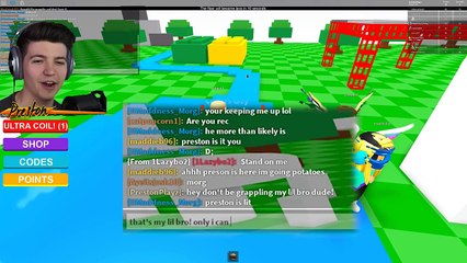 ROBLOX DON'T TOUCH THE FLOOR CHALLENGE with MY LITTLE BROTHER!