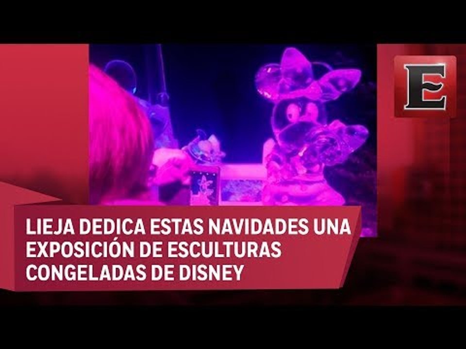 Universo Disney es esculpido en 660 toneladas de hielo en Belgica