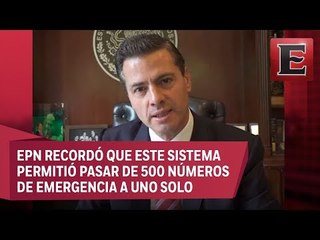 Peña Nieto pide a ciudadanos sugerir mejoras para el 911